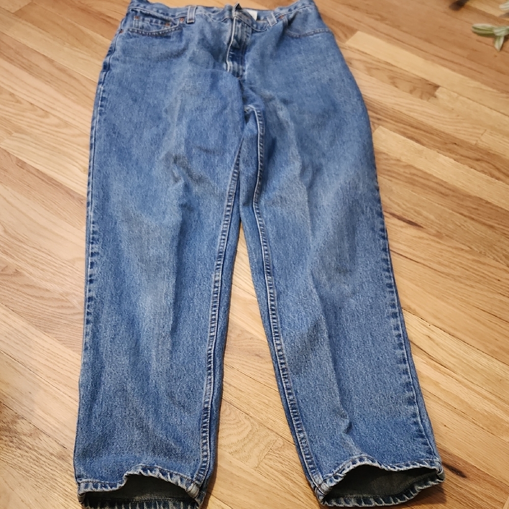 Levi's Classic Blue Jeans 505 Black Batwing Tag Size 14 MIS M denim Relaxed Fit